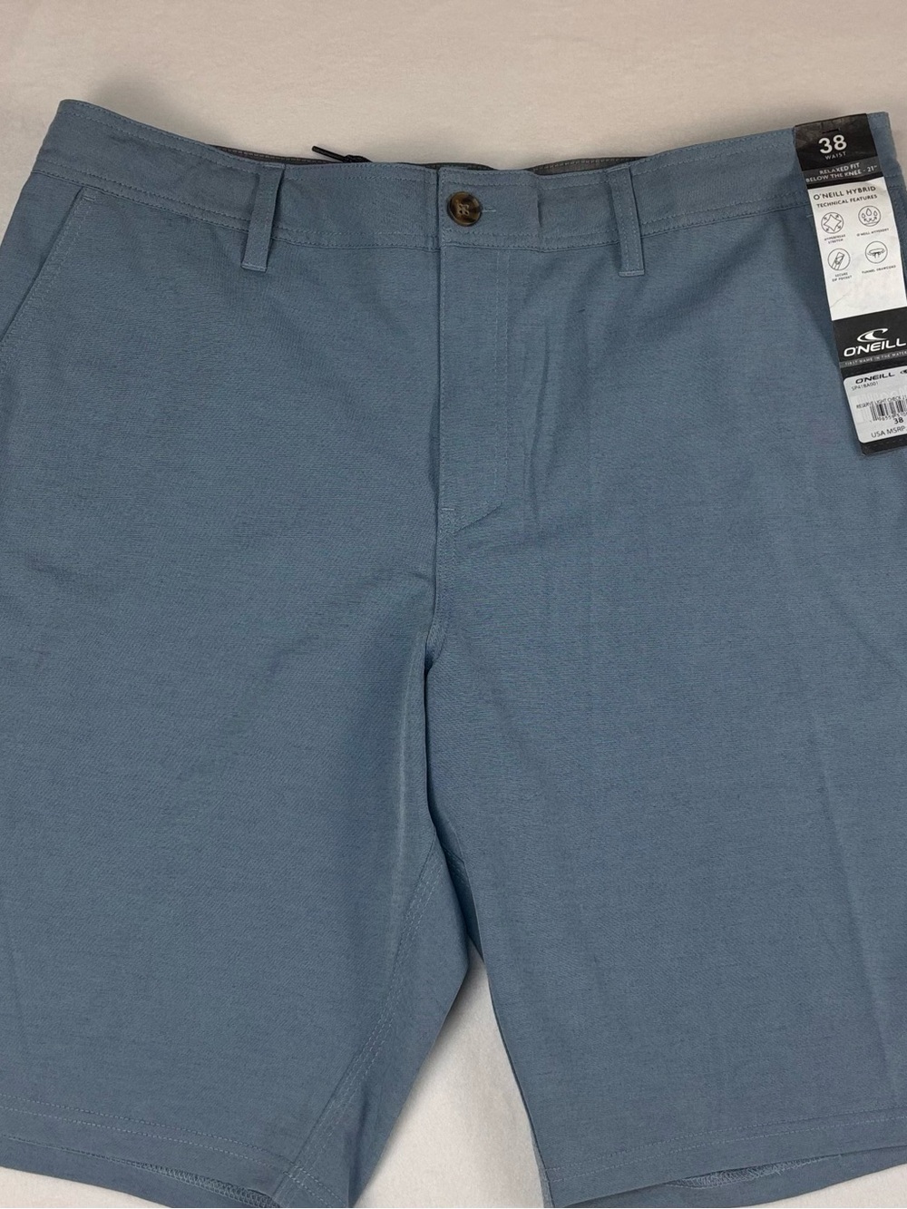 O'Neill Men's Slate Blue Flat Front Casual Shorts